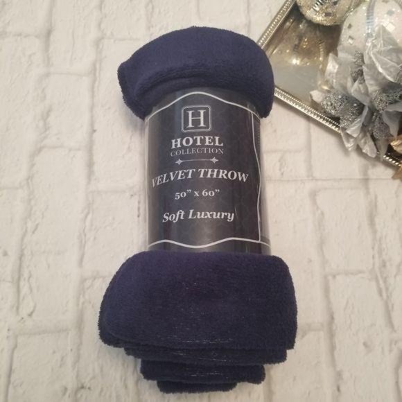 Hotel Collection Bedding Hotel Collection Blanket 5 X 60 Blue